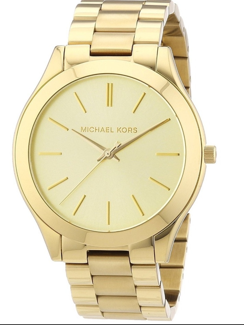 Michael‎ Kors MK3179 Slim Runway Gold Tone Watch NWT